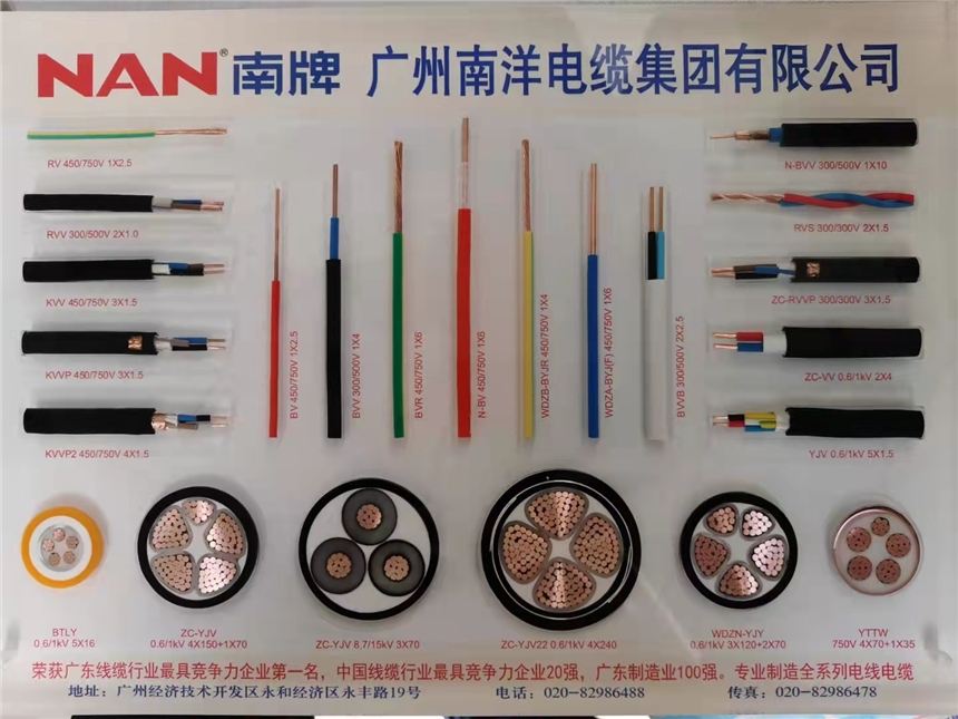 广州南洋电缆集团厂家供应N-BV-6系列耐火电线！NAN 南牌！